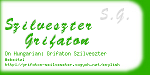 szilveszter grifaton business card